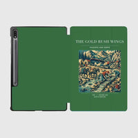 Thumbnail for VINTAGE G4043 - The Gold Rush Wings - Designed iPad & Samsung Tablet Cases design on green samsung