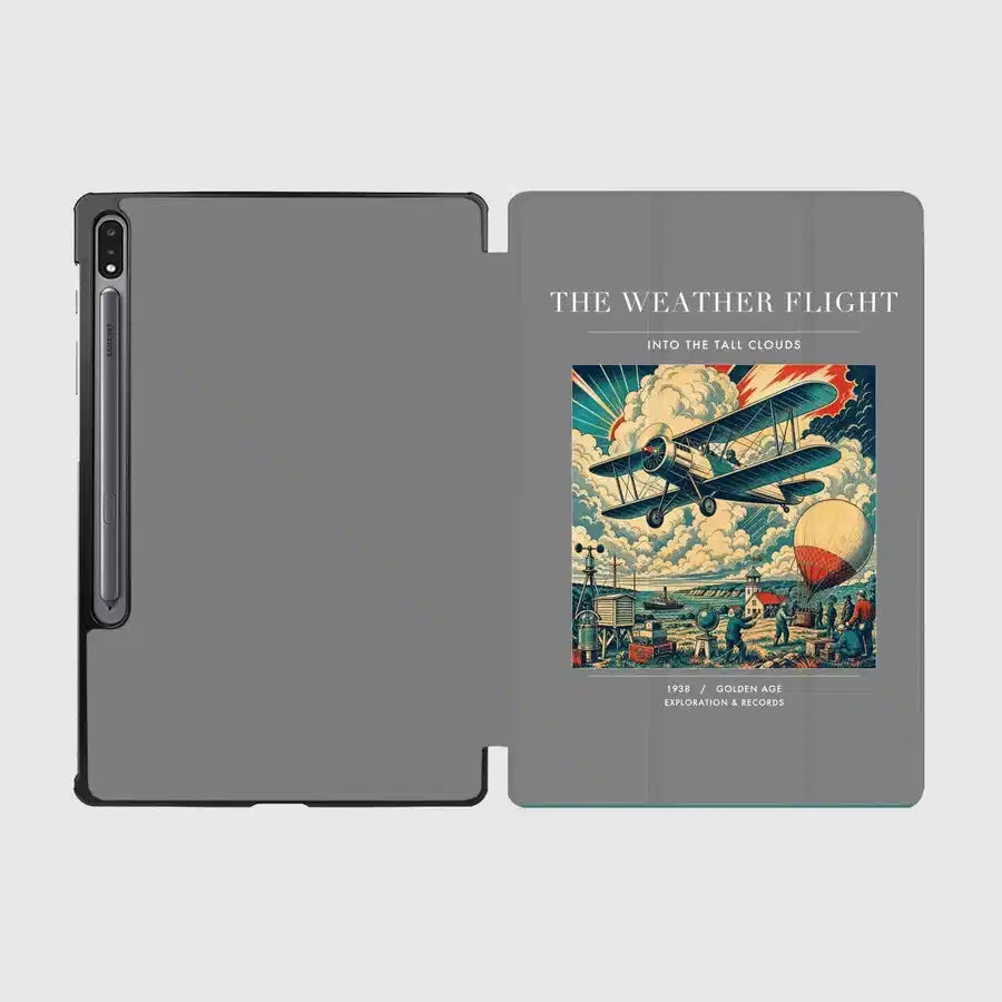VINTAGE G4045 - The Weather Flight - Designed iPad & Samsung Tablet Cases design on gray samsung