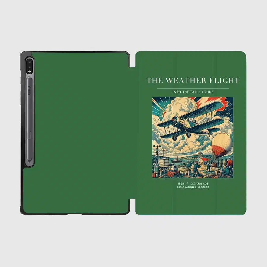 VINTAGE G4045 - The Weather Flight - Designed iPad & Samsung Tablet Cases design on green samsung