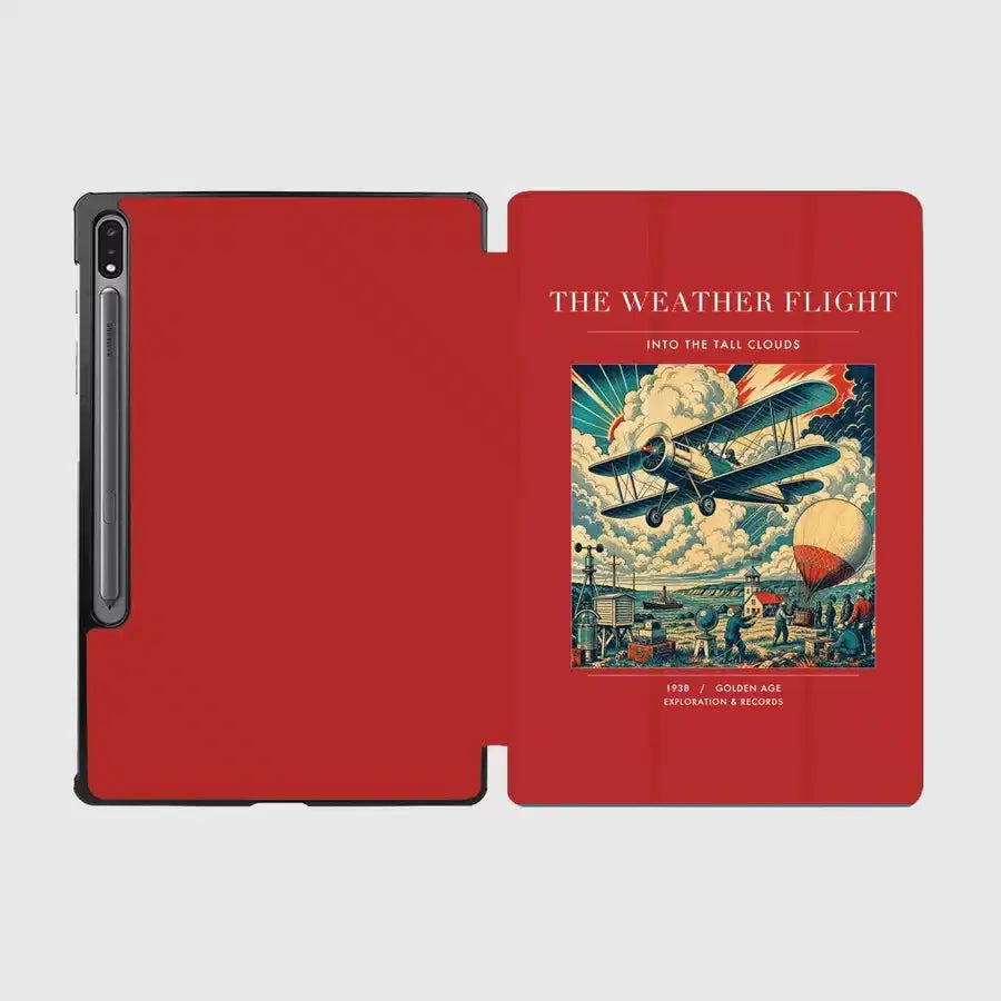 VINTAGE G4045 - The Weather Flight - Designed iPad & Samsung Tablet Cases design on red samsung