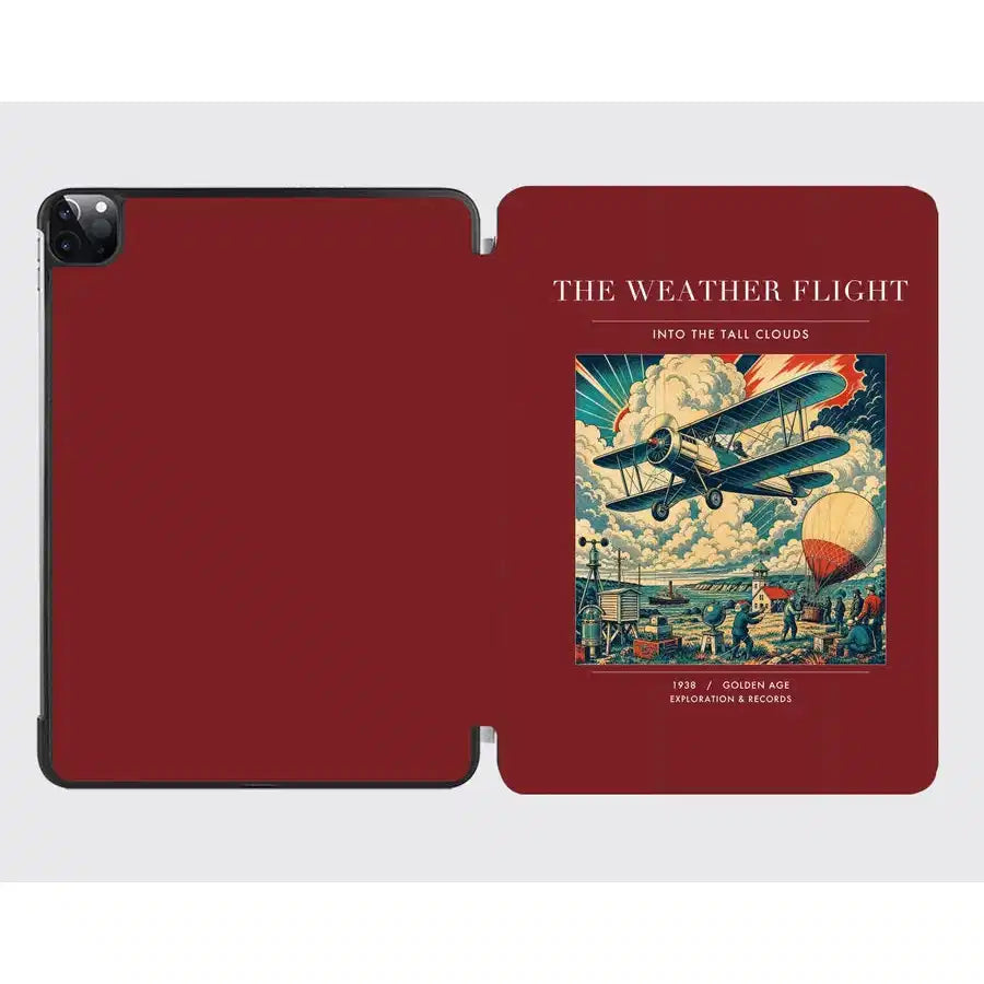VINTAGE G4045 - The Weather Flight - Designed iPad & Samsung Tablet Cases design on darkred ipad