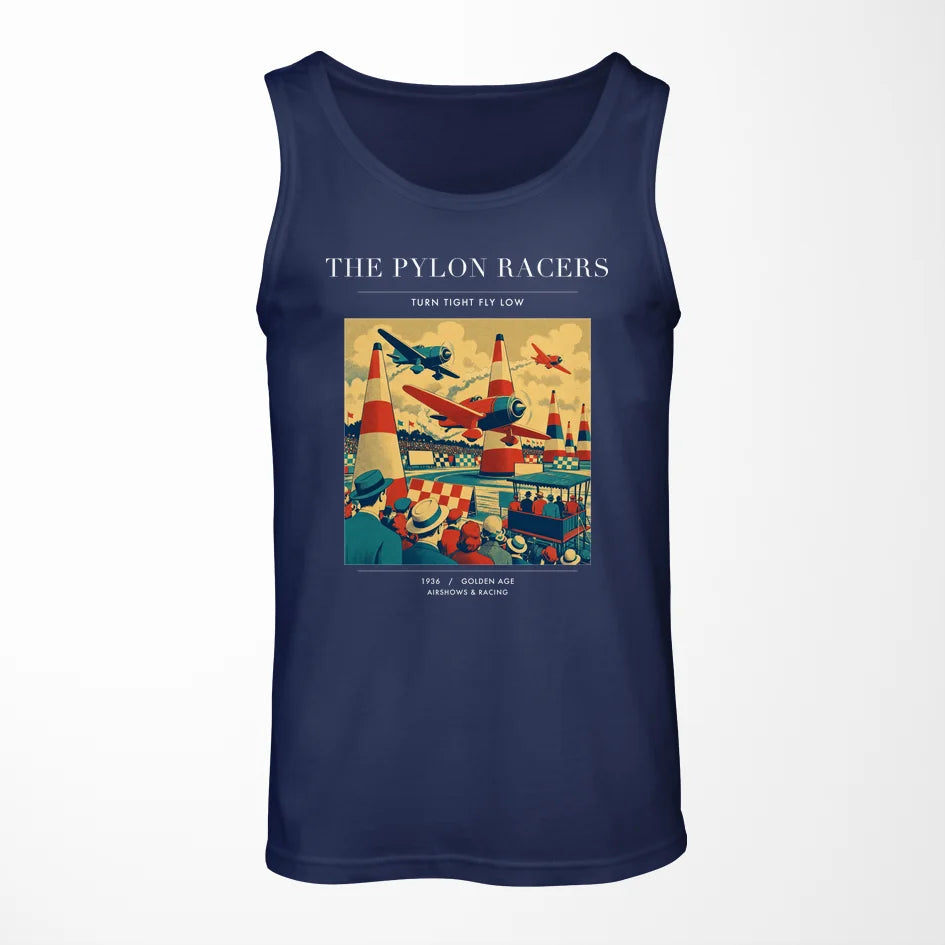 VINTAGE G4046 - The Pylon Racers - Designed Tank Tops design on darkblue