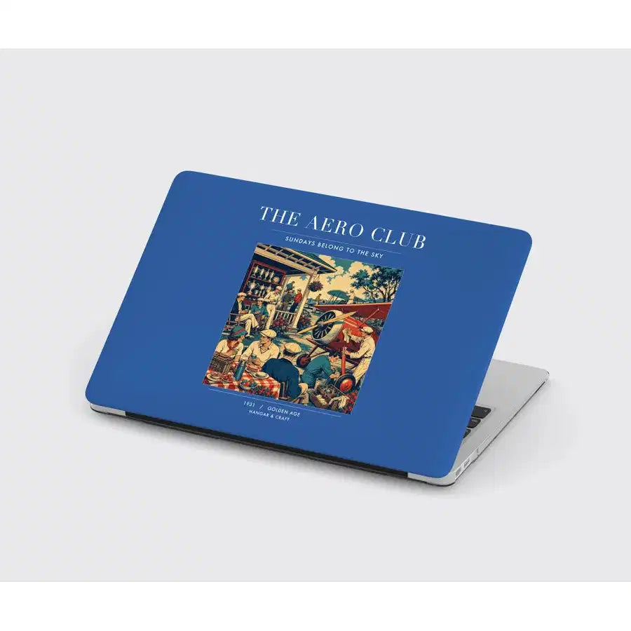 VINTAGE G4047 - The Aero Club - Designed MacBook Cases design on blue