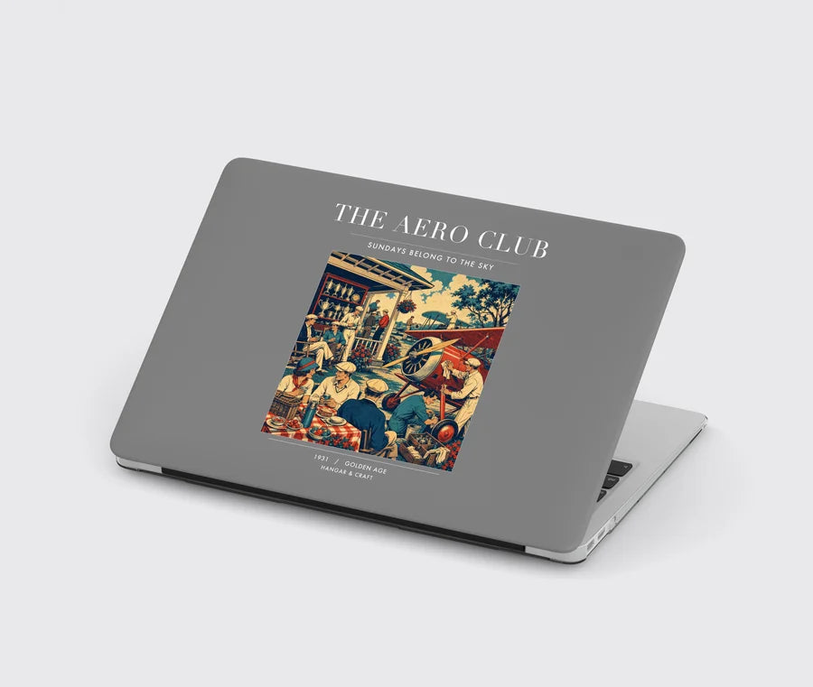 VINTAGE G4047 - The Aero Club - Designed MacBook Cases design on gray