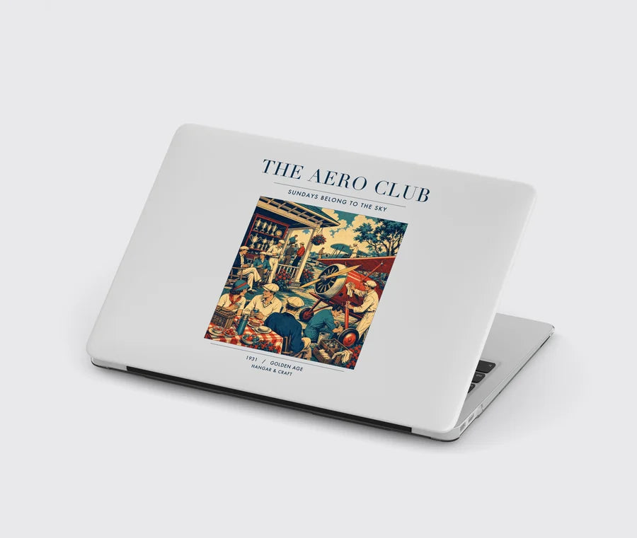 VINTAGE G4047 - The Aero Club - Designed MacBook Cases design on lightgray