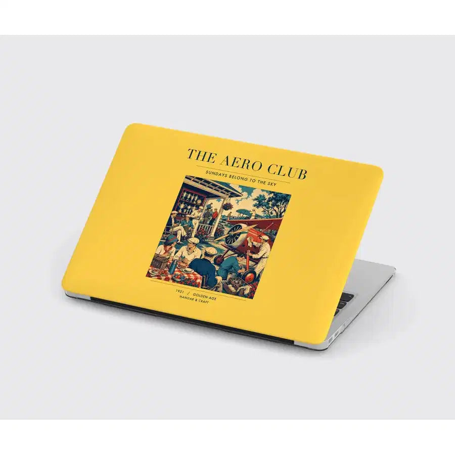 VINTAGE G4047 - The Aero Club - Designed MacBook Cases design on yellow