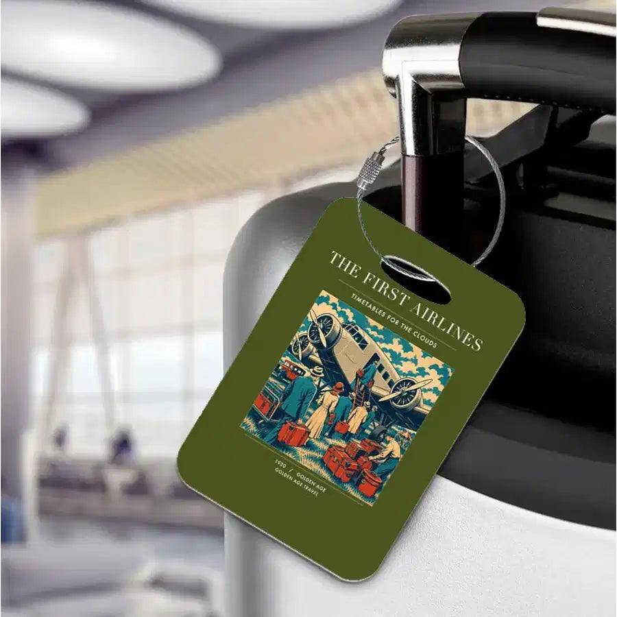 VINTAGE G4048 - The First Airlines - Acrylic Luggage Tags design on greenarmy