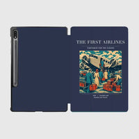 Thumbnail for VINTAGE G4048 - The First Airlines - Designed iPad & Samsung Tablet Cases design on navyblue samsung