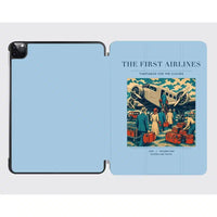 Thumbnail for VINTAGE G4048 - The First Airlines - Designed iPad & Samsung Tablet Cases design on lightblue ipad