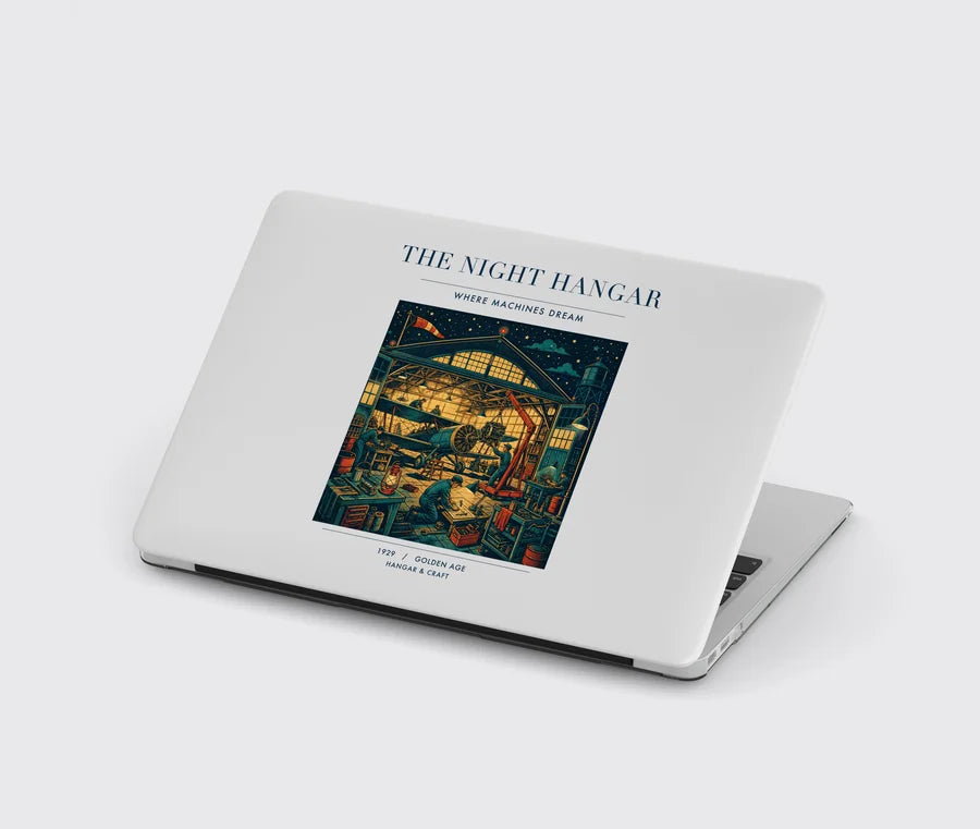 VINTAGE G4049 - The Night Hangar - Designed MacBook Cases design on lightgray