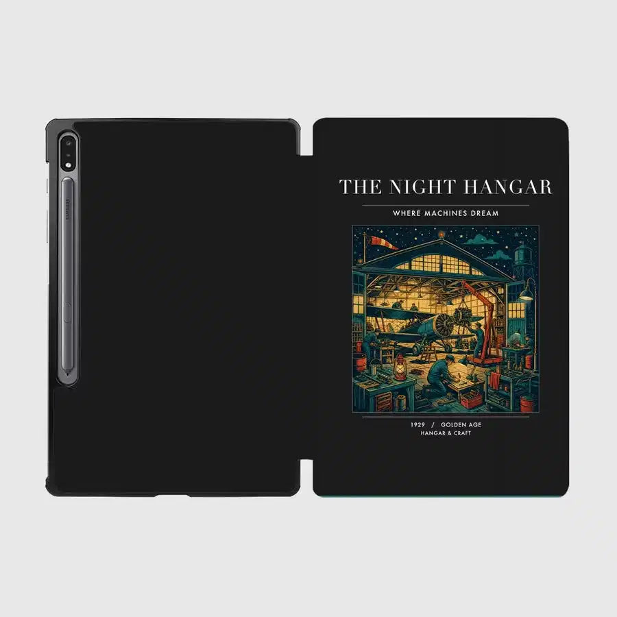 VINTAGE G4049 - The Night Hangar - Designed iPad & Samsung Tablet Cases design on black samsung