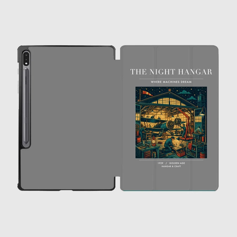 VINTAGE G4049 - The Night Hangar - Designed iPad & Samsung Tablet Cases design on gray samsung