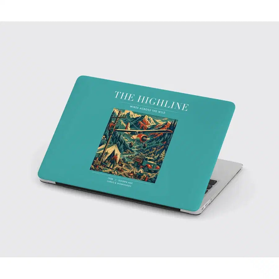 VINTAGE G4051 - The Highline - Designed MacBook Cases design on turquoise