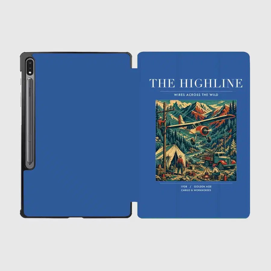 VINTAGE G4051 - The Highline - Designed iPad & Samsung Tablet Cases design on blue samsung