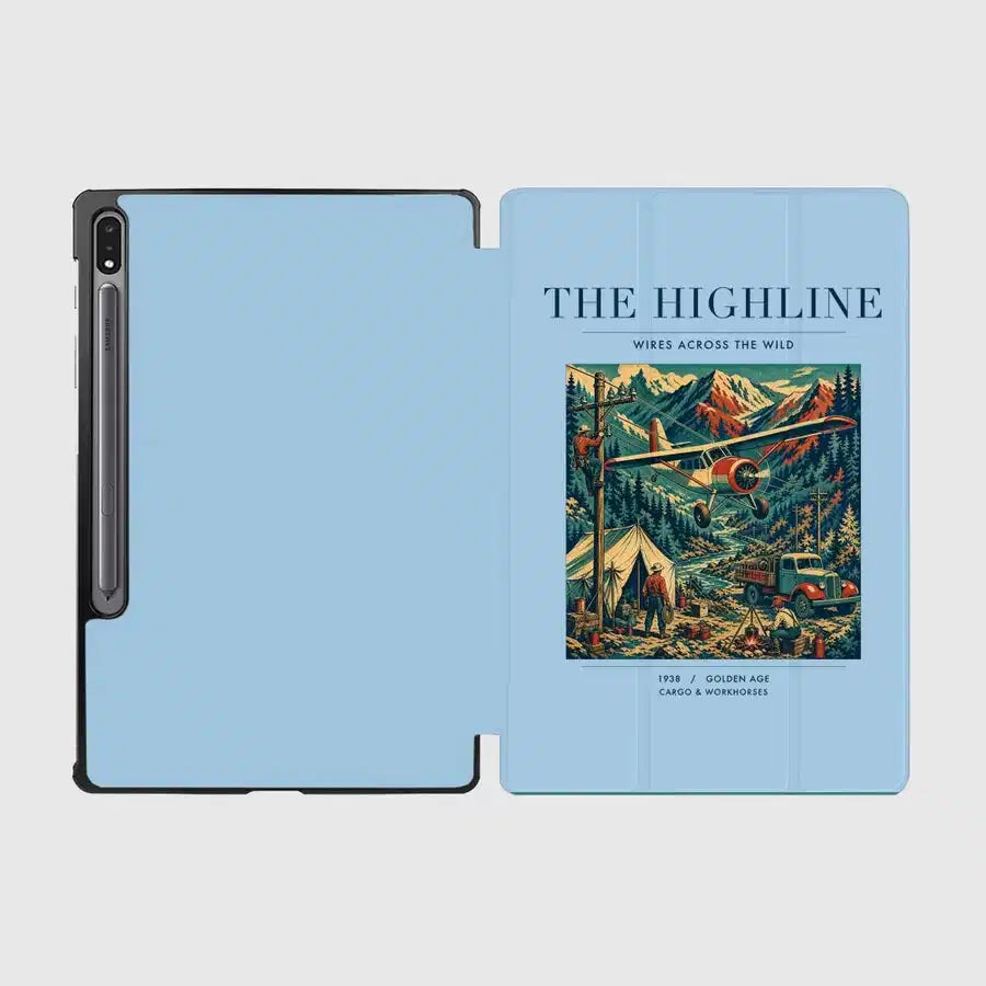 VINTAGE G4051 - The Highline - Designed iPad & Samsung Tablet Cases design on lightblue samsung