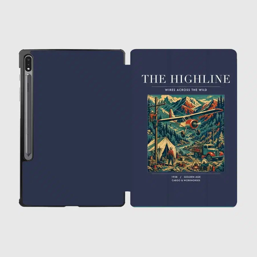 VINTAGE G4051 - The Highline - Designed iPad & Samsung Tablet Cases design on navyblue samsung