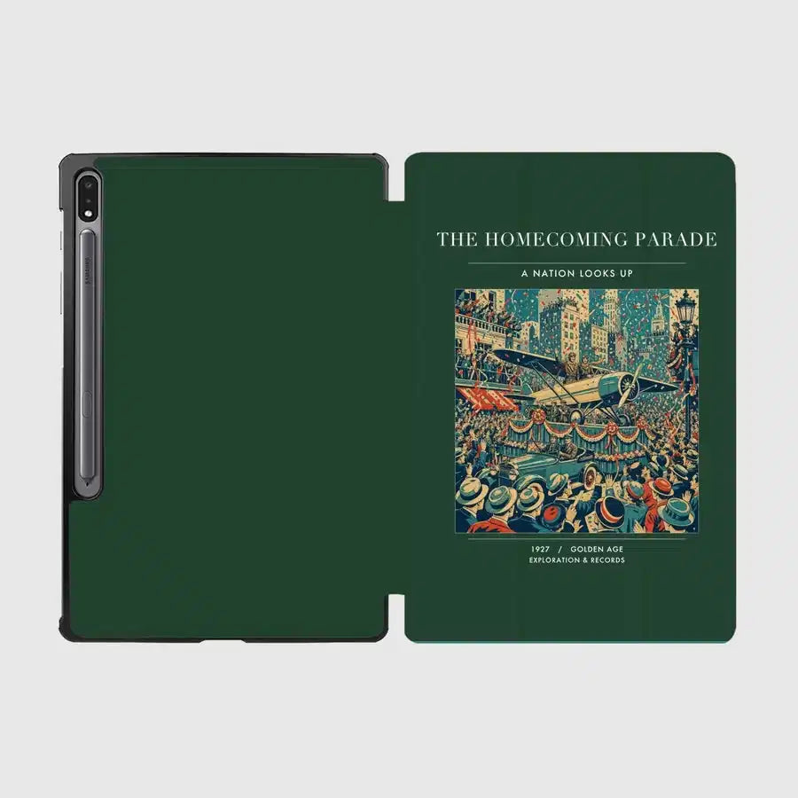 VINTAGE G4053 - The Homecoming Parade - Designed iPad & Samsung Tablet Cases design on darkgreen samsung