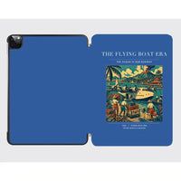 Thumbnail for VINTAGE G4055 - The Flying Boat Era - Designed iPad & Samsung Tablet Cases design on blue ipad