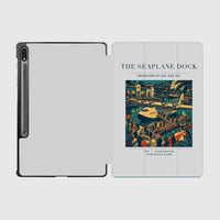 Thumbnail for VINTAGE G4056 - The Seaplane Dock - Designed iPad & Samsung Tablet Cases design on lightgray samsung