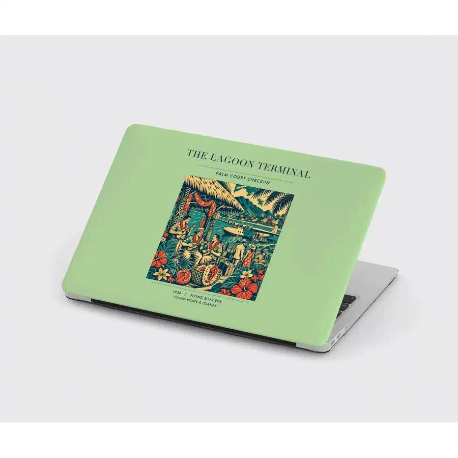VINTAGE G4057 - The Lagoon Terminal - Designed MacBook Cases design on lightgreen