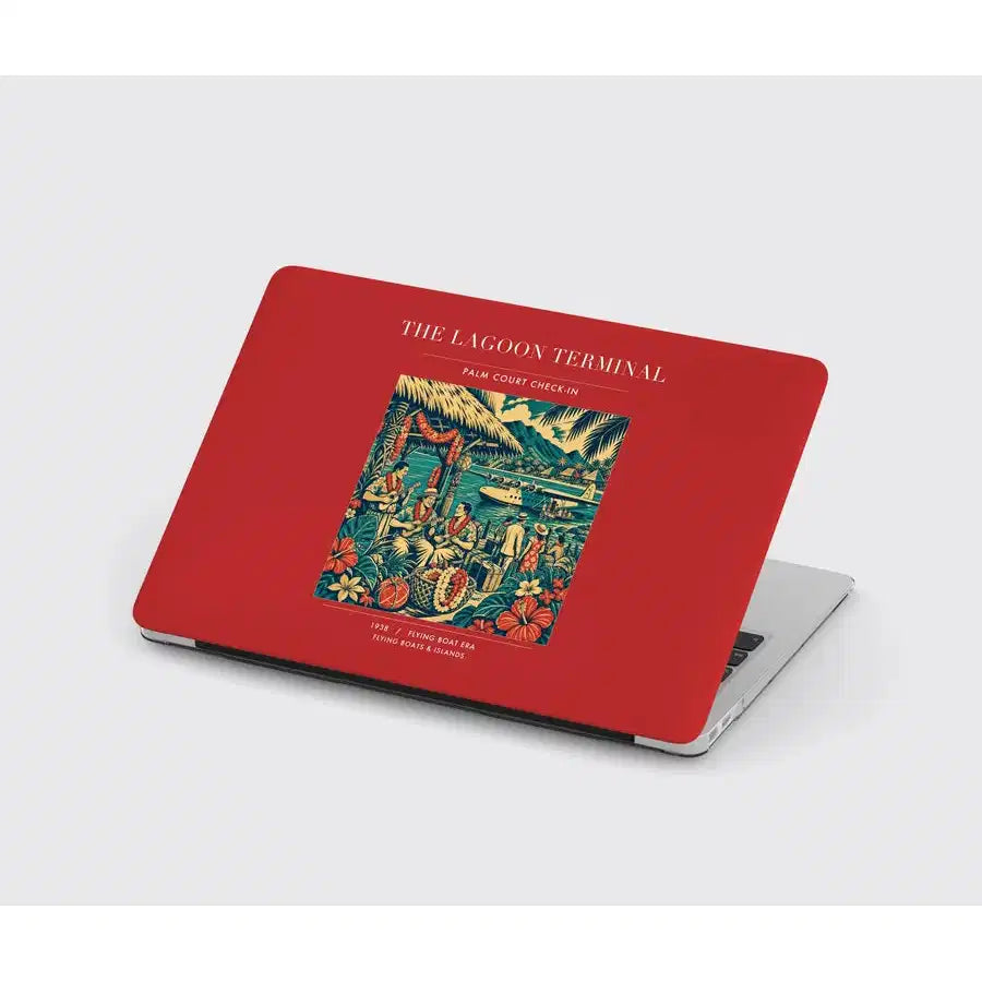 VINTAGE G4057 - The Lagoon Terminal - Designed MacBook Cases design on red