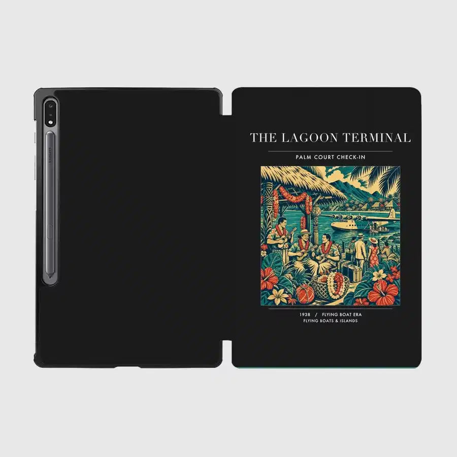 VINTAGE G4057 - The Lagoon Terminal - Designed iPad & Samsung Tablet Cases design on black samsung