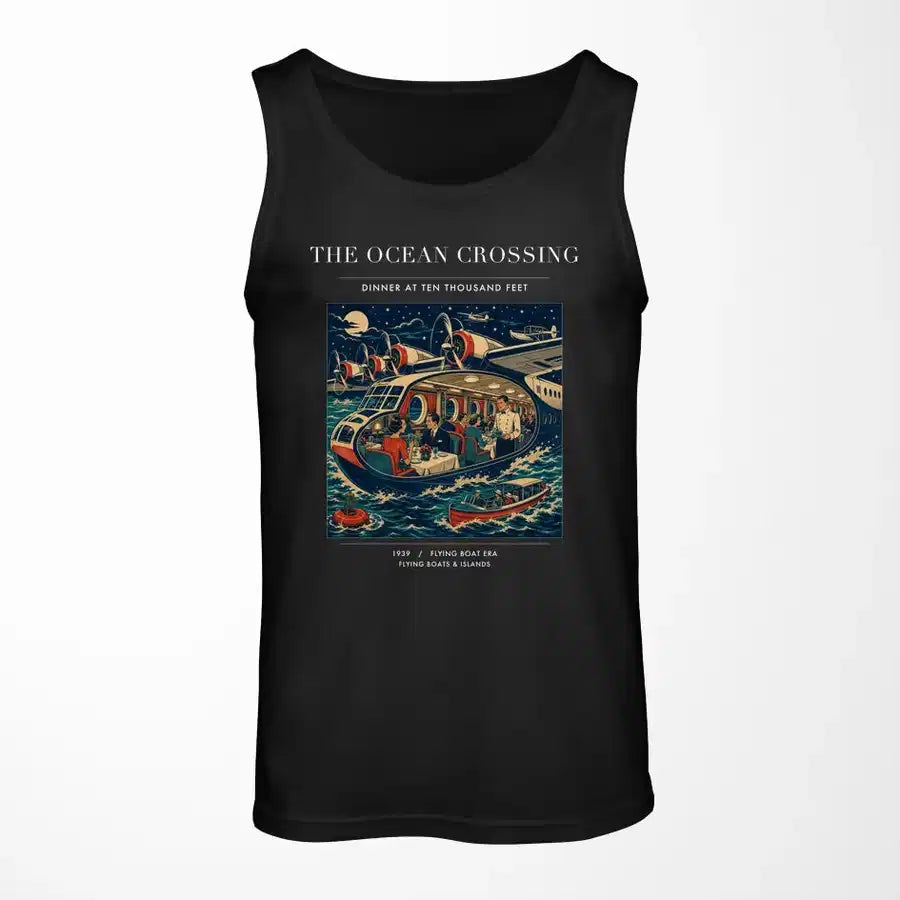 VINTAGE G4058 - The Ocean Crossing - Designed Tank Tops design on black