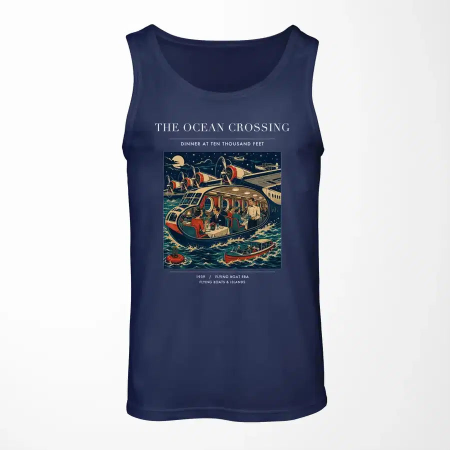 VINTAGE G4058 - The Ocean Crossing - Designed Tank Tops design on darkblue
