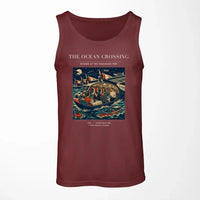 Thumbnail for VINTAGE G4058 - The Ocean Crossing - Designed Tank Tops design on darkred