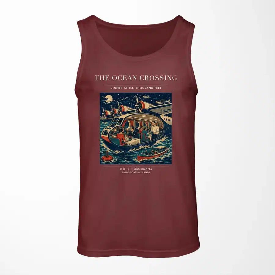 VINTAGE G4058 - The Ocean Crossing - Designed Tank Tops design on darkred