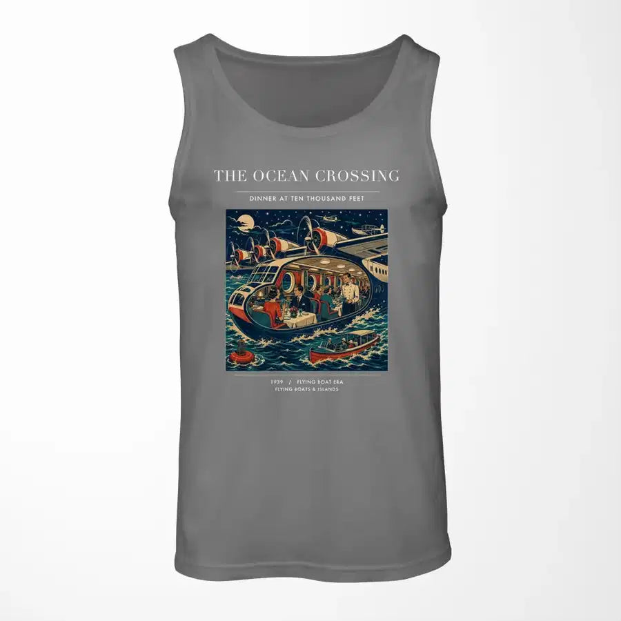 VINTAGE G4058 - The Ocean Crossing - Designed Tank Tops design on gray