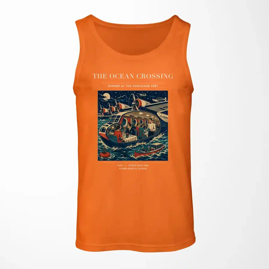 VINTAGE G4058 - The Ocean Crossing - Designed Tank Tops design on orange