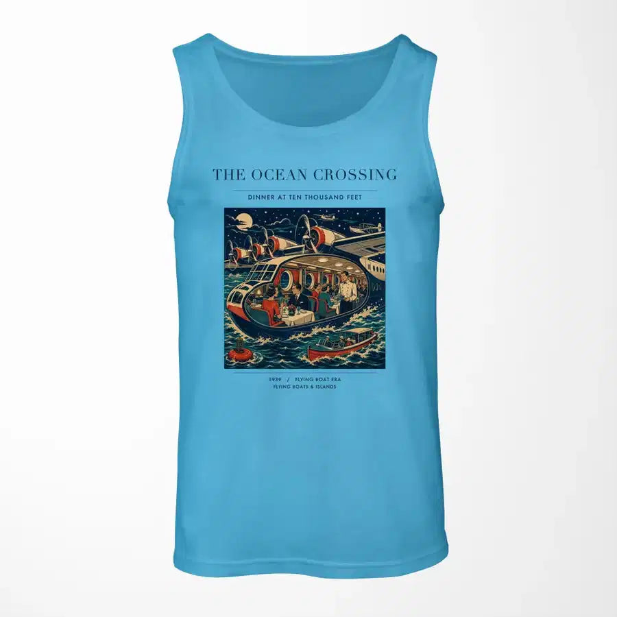 VINTAGE G4058 - The Ocean Crossing - Designed Tank Tops design on skyblue
