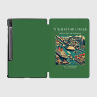 Thumbnail for VINTAGE G4059 - The Harbor Circle - Designed iPad & Samsung Tablet Cases design on green samsung