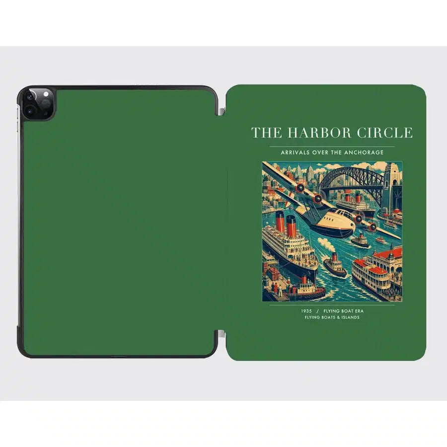 VINTAGE G4059 - The Harbor Circle - Designed iPad & Samsung Tablet Cases design on green ipad