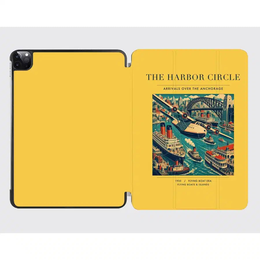 VINTAGE G4059 - The Harbor Circle - Designed iPad & Samsung Tablet Cases design on yellow ipad