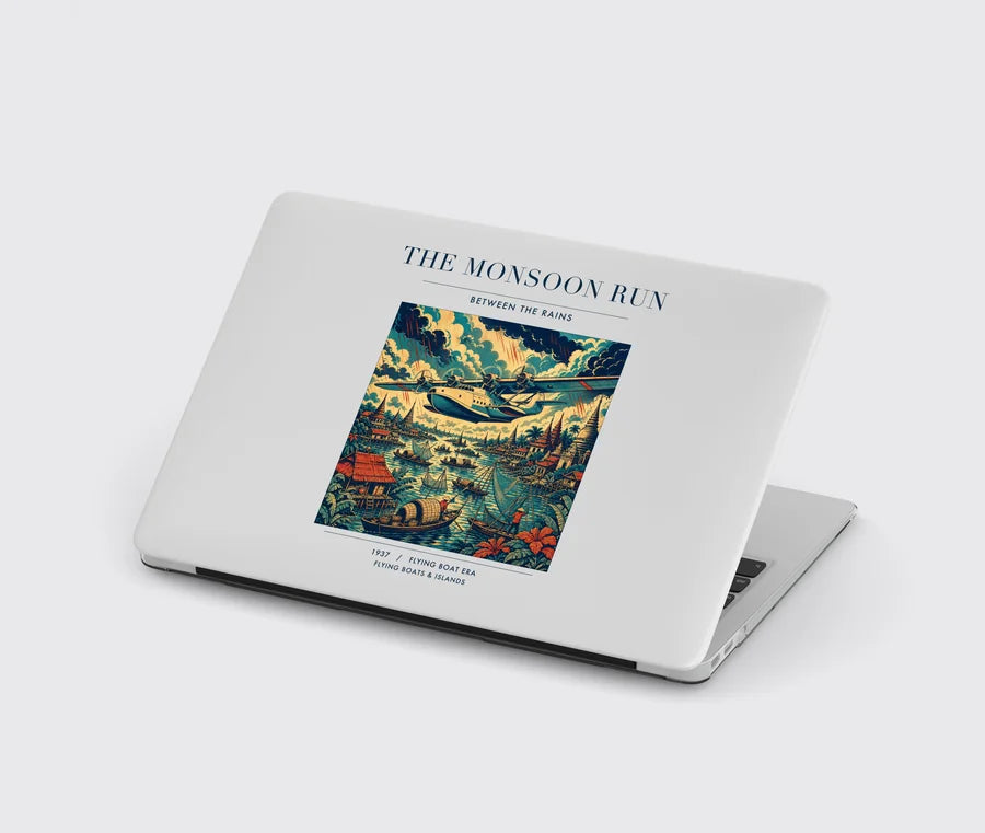 VINTAGE G4061 - The Monsoon Run - Designed MacBook Cases design on lightgray