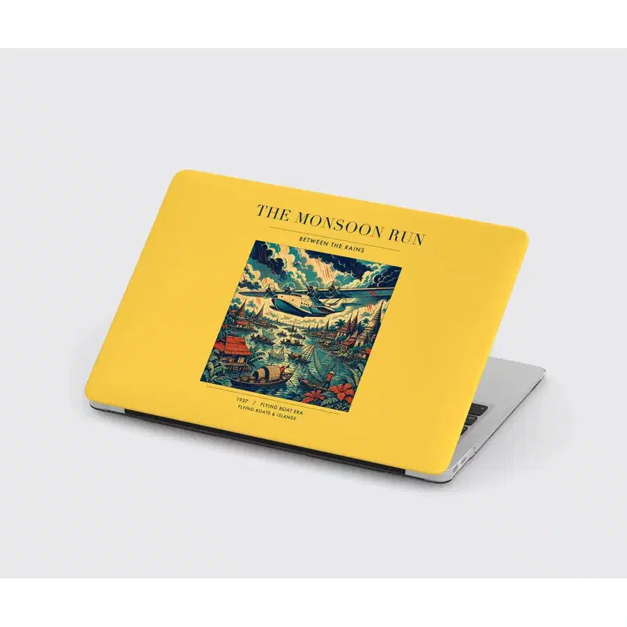 VINTAGE G4061 - The Monsoon Run - Designed MacBook Cases design on yellow