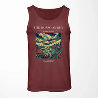 Thumbnail for VINTAGE G4061 - The Monsoon Run - Designed Tank Tops design on darkred