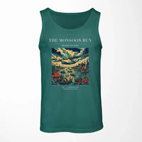 Thumbnail for VINTAGE G4061 - The Monsoon Run - Designed Tank Tops design on green