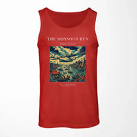 Thumbnail for VINTAGE G4061 - The Monsoon Run - Designed Tank Tops design on red