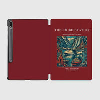 Thumbnail for VINTAGE G4062 - The Fjord Station - Designed iPad & Samsung Tablet Cases design on darkred samsung