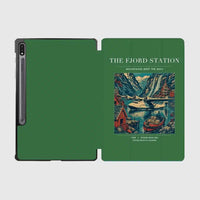 Thumbnail for VINTAGE G4062 - The Fjord Station - Designed iPad & Samsung Tablet Cases design on green samsung