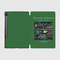 Thumbnail for VINTAGE G4063 - The Night Anchorage - Designed iPad & Samsung Tablet Cases design on green samsung