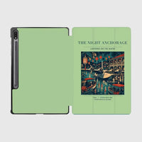 Thumbnail for VINTAGE G4063 - The Night Anchorage - Designed iPad & Samsung Tablet Cases design on lightgreen samsung