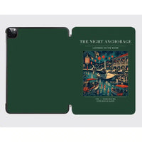 Thumbnail for VINTAGE G4063 - The Night Anchorage - Designed iPad & Samsung Tablet Cases design on darkgreen ipad