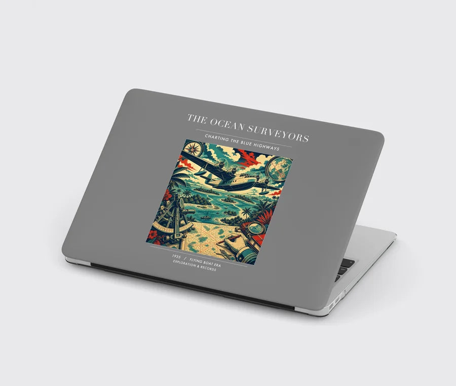 VINTAGE G4064 - The Ocean Surveyors - Designed MacBook Cases design on gray