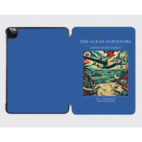 Thumbnail for VINTAGE G4064 - The Ocean Surveyors - Designed iPad & Samsung Tablet Cases design on blue ipad