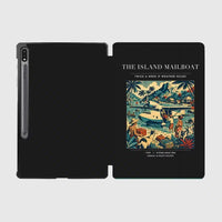 Thumbnail for VINTAGE G4065 - The Island Mailboat - Designed iPad & Samsung Tablet Cases design on black samsung