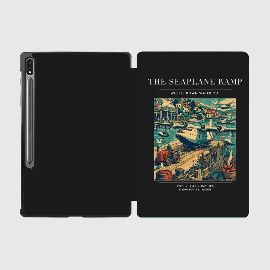VINTAGE G4068 - The Seaplane Ramp - Designed iPad & Samsung Tablet Cases design on black samsung